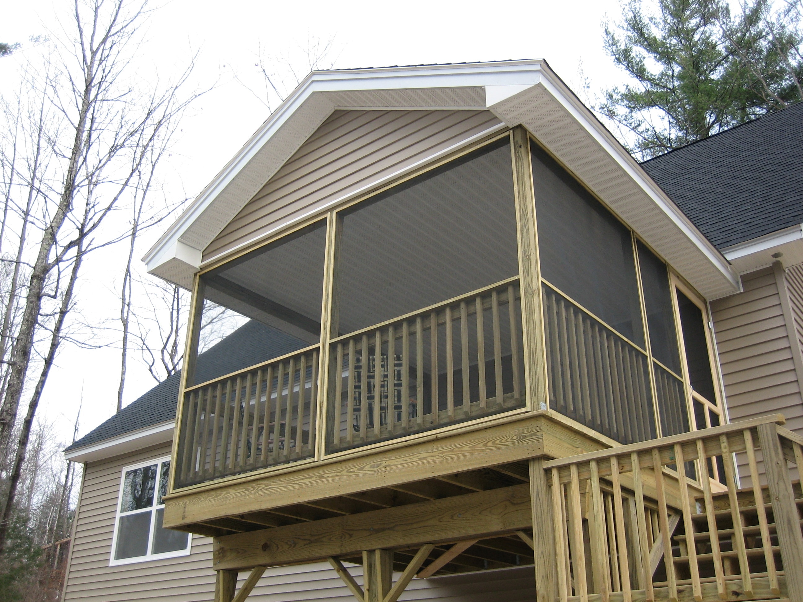 Vigeant screened porch addition with gabled roof