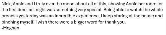 Testimonial quote from Meghan